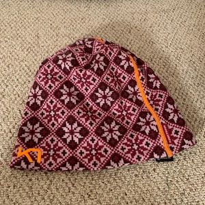 Kari Traa purple wool hat scandi Nordic stars